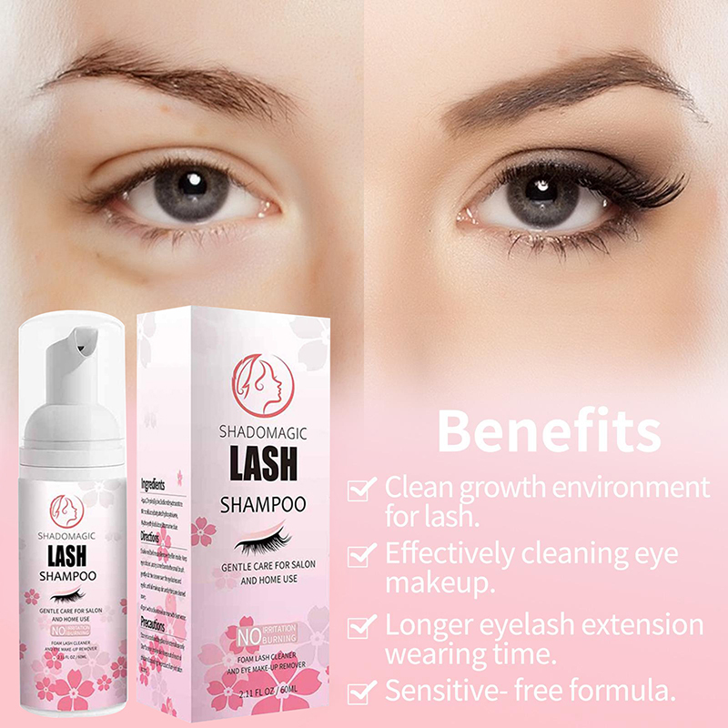 Eyelash Extension Foam Cleanser - 【A】 60ML Sampo Pembersih Cepat untuk