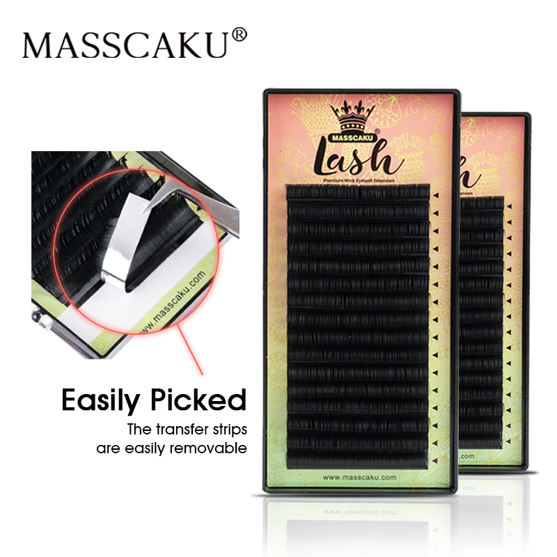 Eyelash Extension Natural Classic - MASSCAKU Semua Ukuran 1 Tray 16