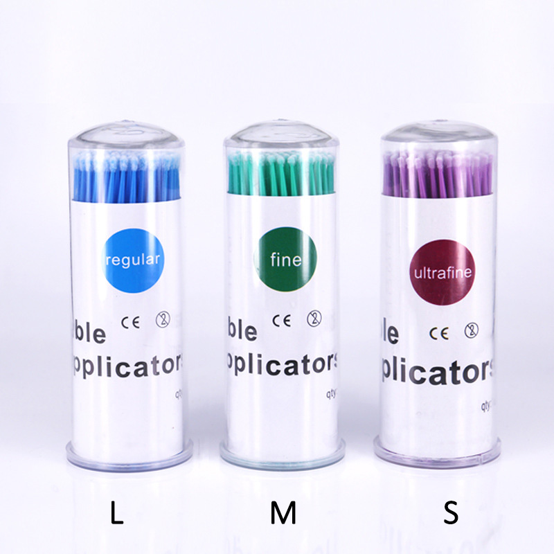 Eyelash Extensions - 100Pcs/botol MicroBrush Untuk Kit Pengangkat Bulu