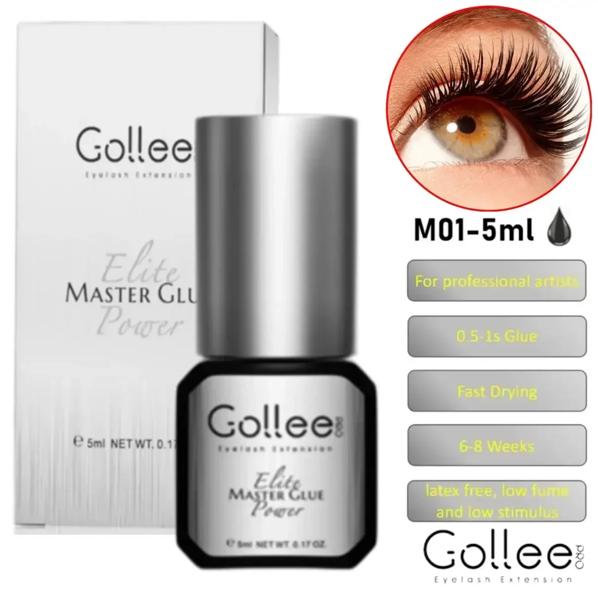 Eyelash Extension Gel Remover - Gollee lem 0.5S untuk bulu mata