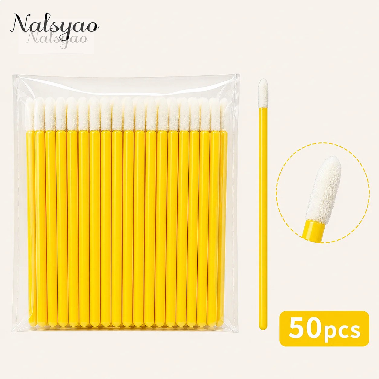 Eyelash Extensions - 50/500PCS Aplikator Maskara Sekali Pakai, Tongkat