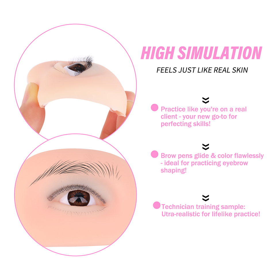 Kepala Manekin Latihan Akademi - Eyelash Extension Open Eye ulasan dan harga