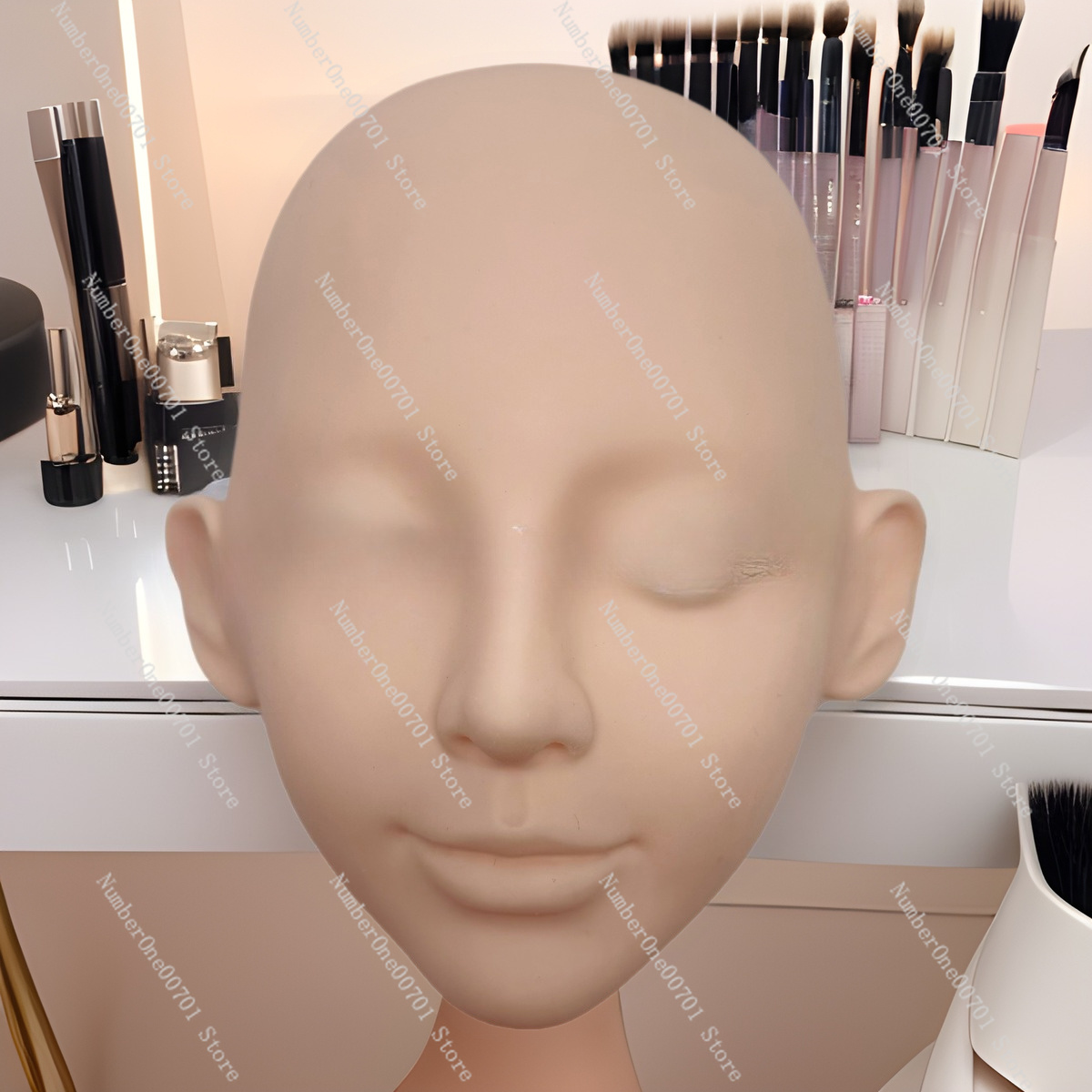 Kepala Manekin Silikon 3-Lapis - Eyelash Extension Open Eye ulasan dan harga