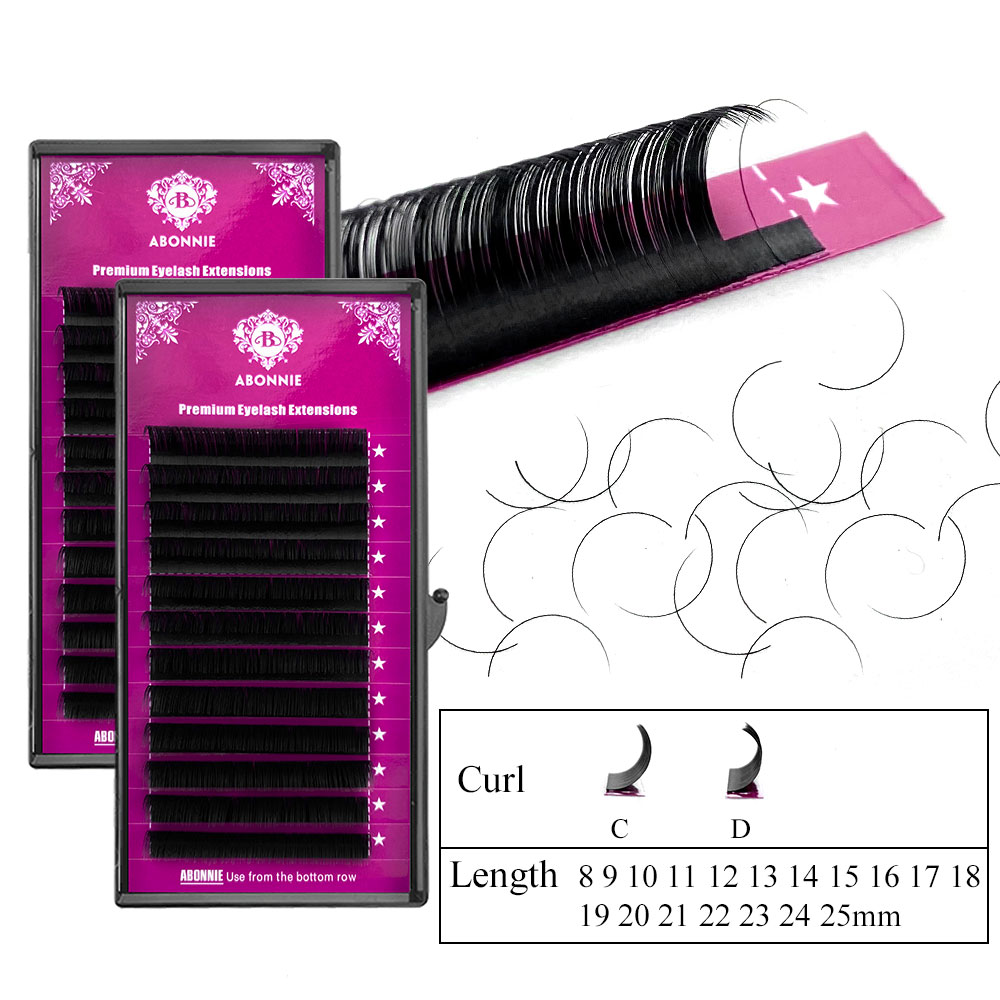 Abonnie B Curl 8-15mm bulu mat - Eyelash Extension Natural Classic ulasan dan harga