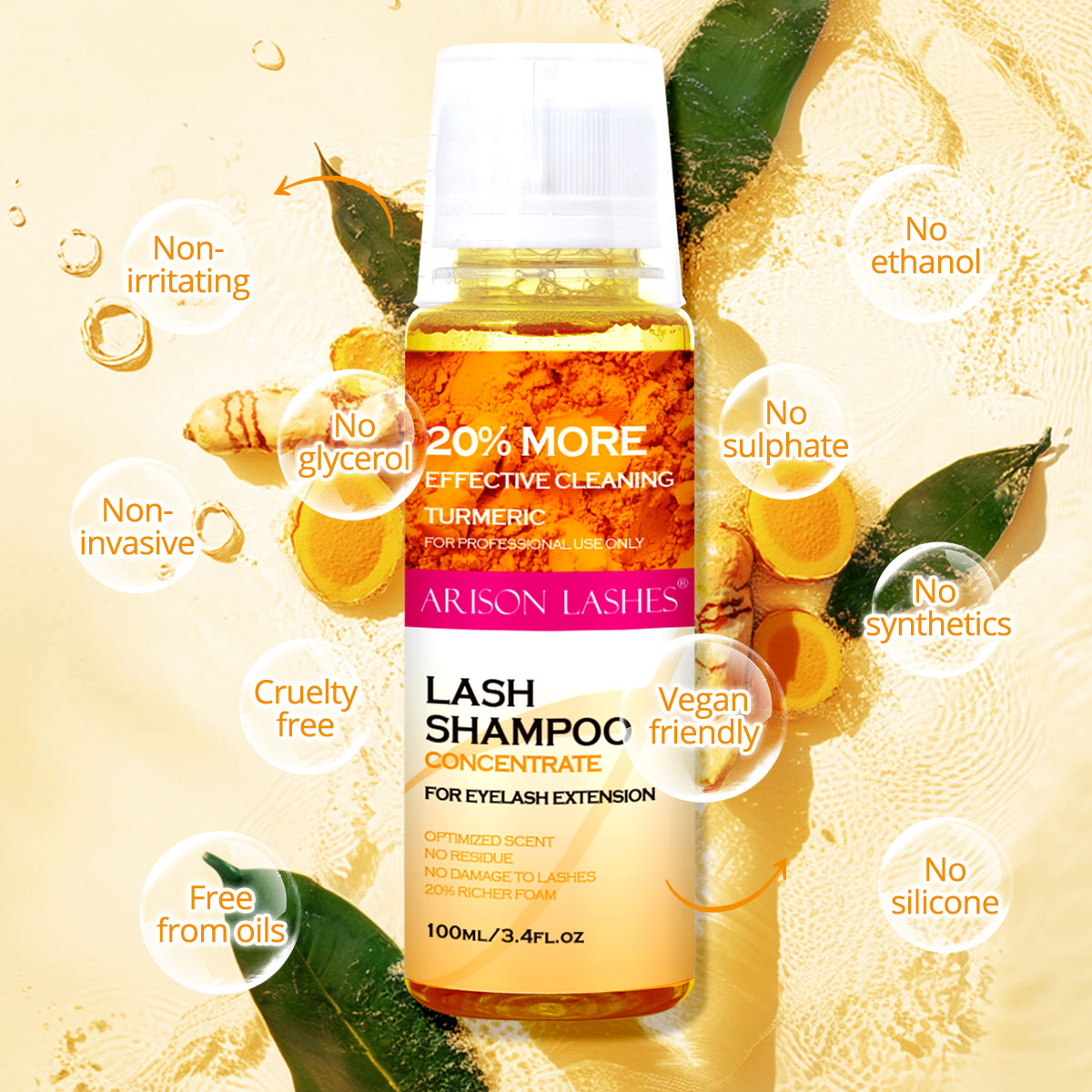 ARISON 100ml Konsentrat Sampo  - Eyelash Extension Foam Cleanser ulasan dan harga